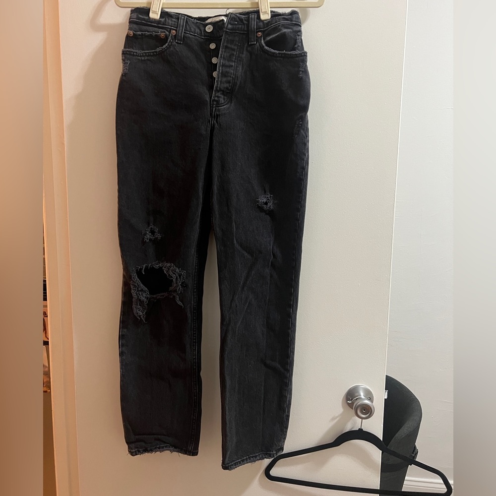 Abercrombie black washed denim jeans